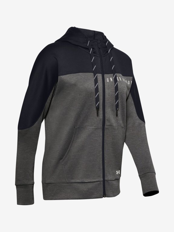 Under Armour Recover Knit FZ Hoodie Wmn gray green