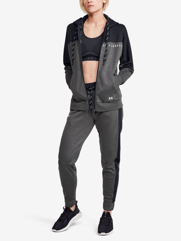 Under Armour Recover Knit FZ Hoodie Wmn gray green