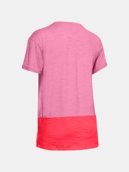 Triko Under Armour Charged Cotton SS Wmn Pink