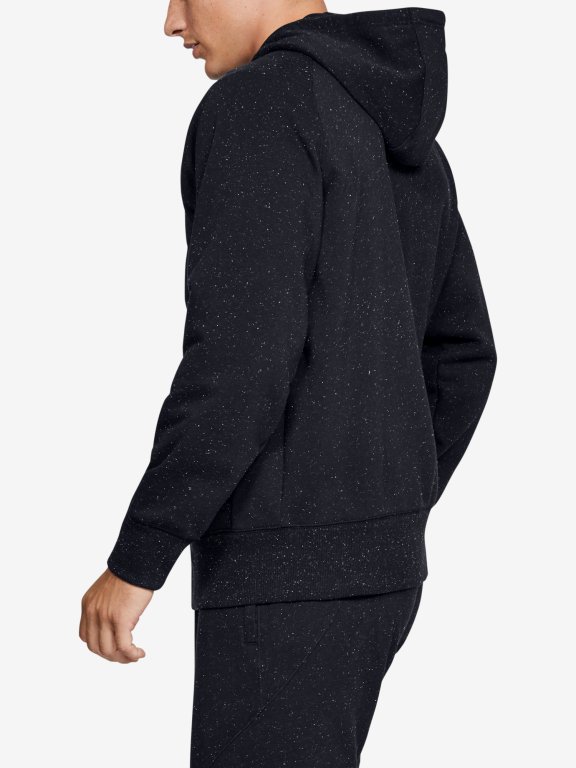Mikina Under Armour Speckled Fleece Fz Hoodie Man black