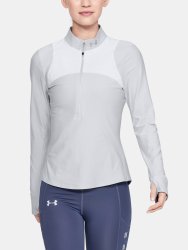 Triko Under Armour Qualifier Half Zip Wmn Gray