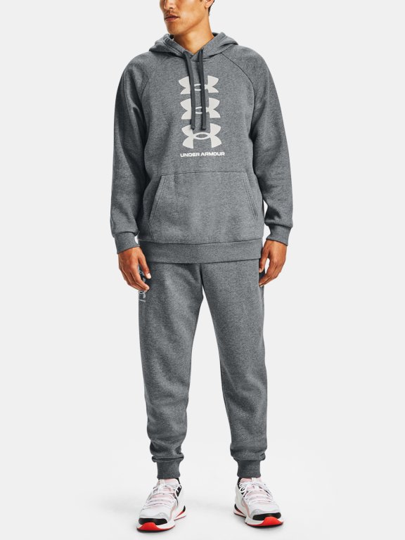 Mikina Under Armour Rival Flc Multilogo HD Man Gray