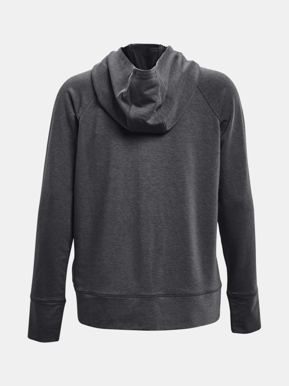 Mikina Under Armour Rival Terry Taped FZ Hoodie Wmn Gray