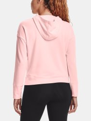 Mikina Under Armour Rival Terry Taped Hoodie Wmn Pink