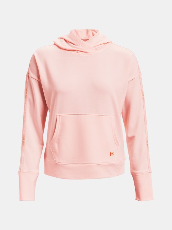 Mikina Under Armour Rival Terry Taped Hoodie Wmn Pink