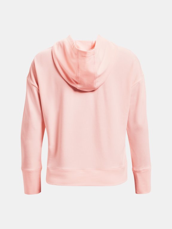 Mikina Under Armour Rival Terry Taped Hoodie Wmn Pink