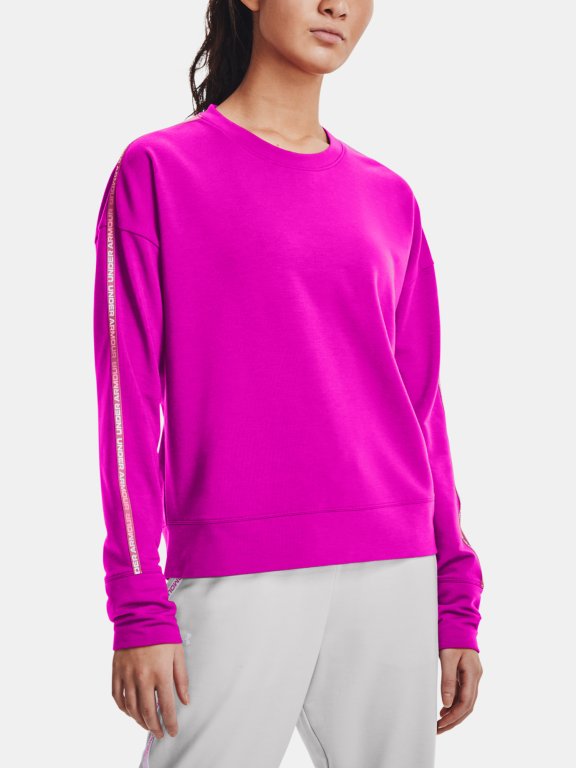 Mikina Under Armour Rival Terry Taped Crew Wmn Pink