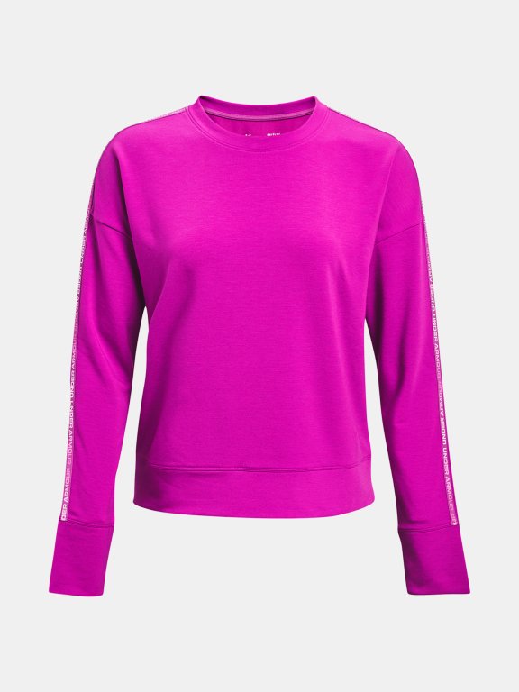 Mikina Under Armour Rival Terry Taped Crew Wmn Pink