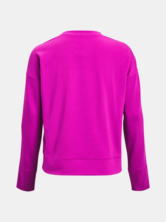 Mikina Under Armour Rival Terry Taped Crew Wmn Pink