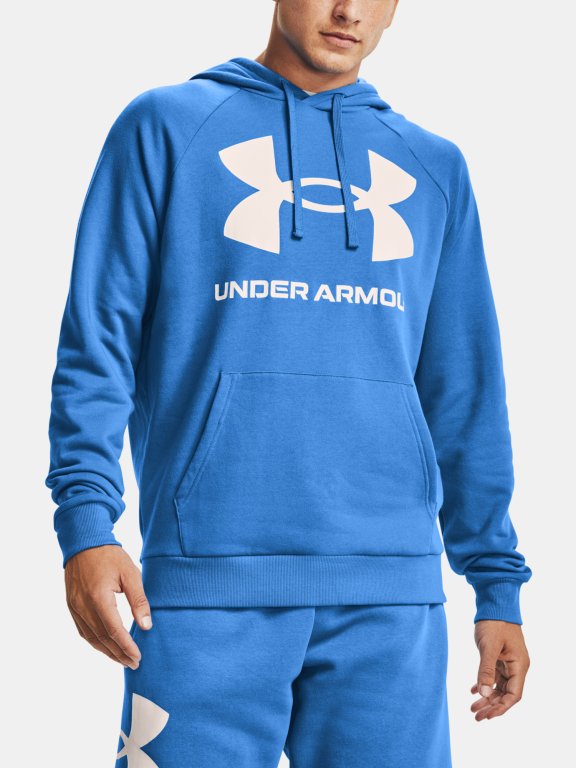 Mikina Under Armour Rival Fleece Big Logo HD Man Blue