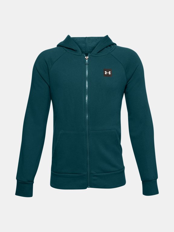 Mikina Under Armour Rival Fleece Fz Hoodie Jr Green