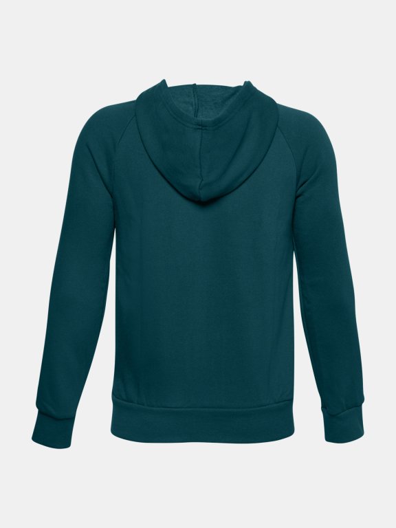Mikina Under Armour Rival Fleece Fz Hoodie Jr Green