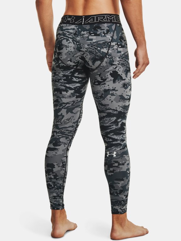 Legíny Under Armour CG Armour Print Leggings Man Black