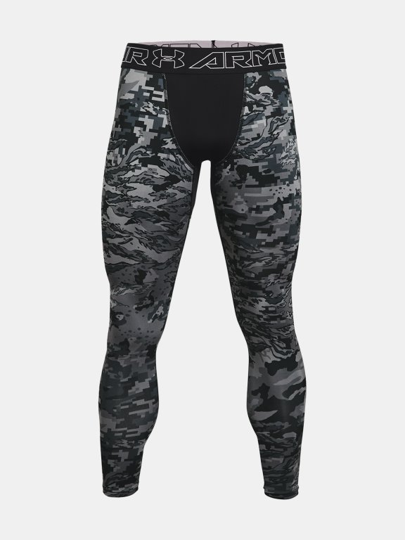 Legíny Under Armour CG Armour Print Leggings Man Black