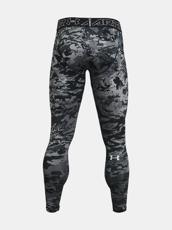 Legíny Under Armour CG Armour Print Leggings Man Black