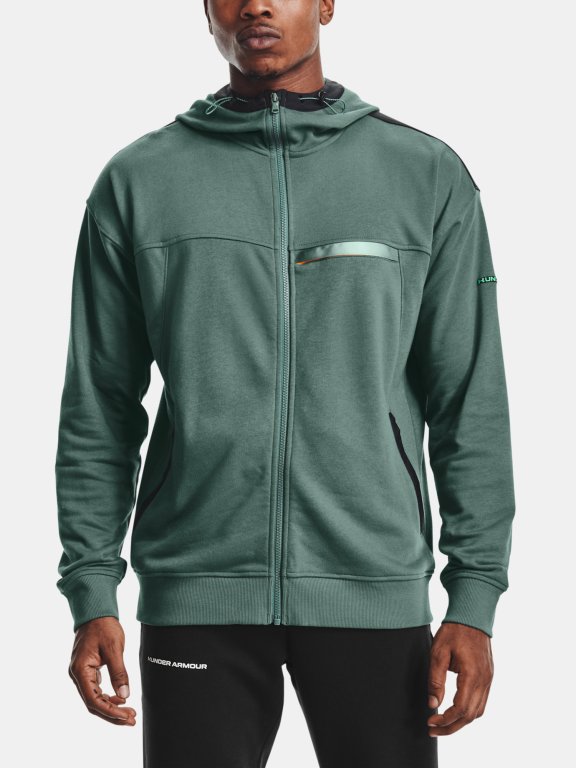Mikina Under Armour Rival Terry Amp Fz Hd Man Green