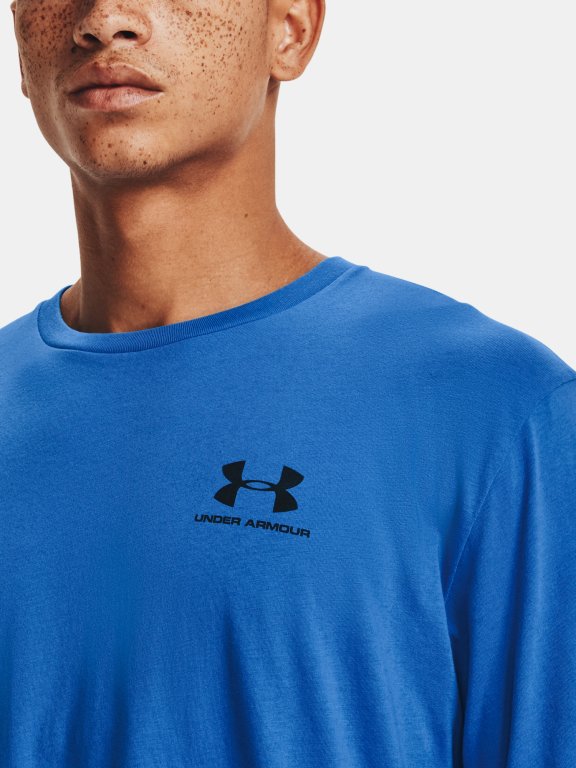 Tričko Under Armour Sportstyle Lc Ss Man Blue