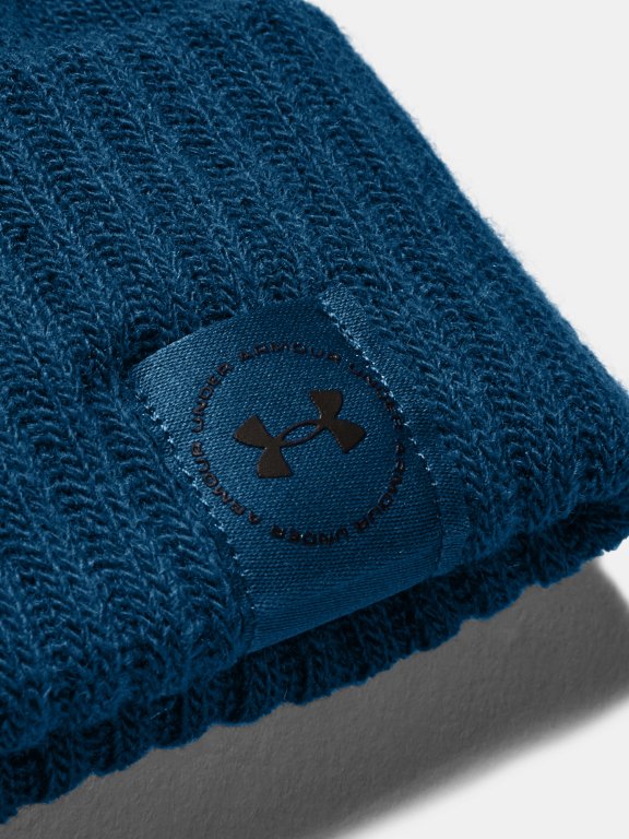 Čepice Under Armour Big Logo Pom Beanie Man Blue