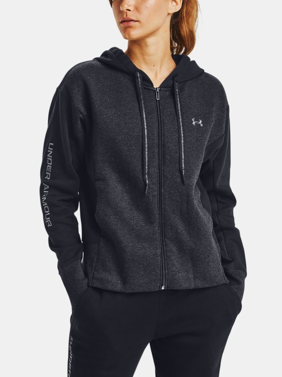 Mikina Under Armour Rival Flce EMB FZ Hoodie Wmn Black