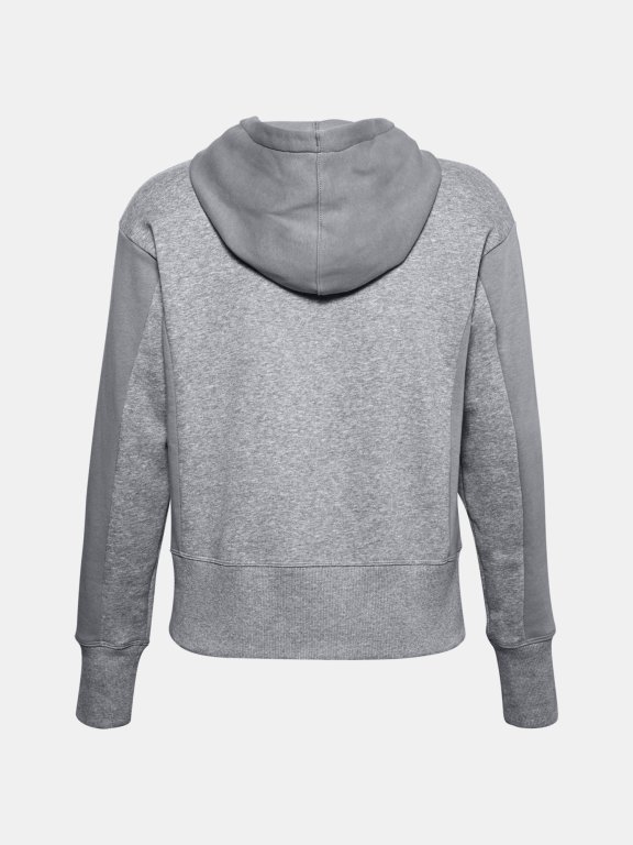 Mikina Under Armour Rival Flce EMB FZ Hoodie Wmn Gray