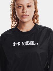 Mikina Under Armour Recover Storm Woven Shine Crew Wmn Black