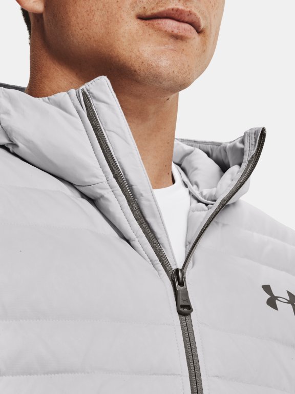 Bunda Under Armour Armour Down Hooded Jkt Man - sivá