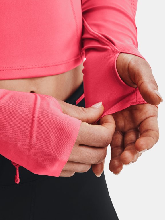 Triko Under Armour Run Anywhere Laser LS Wmn Pink
