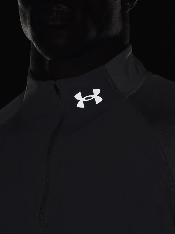 Triko Under Armour Qualifier Run 2.0 1/2 Zip Man Gray