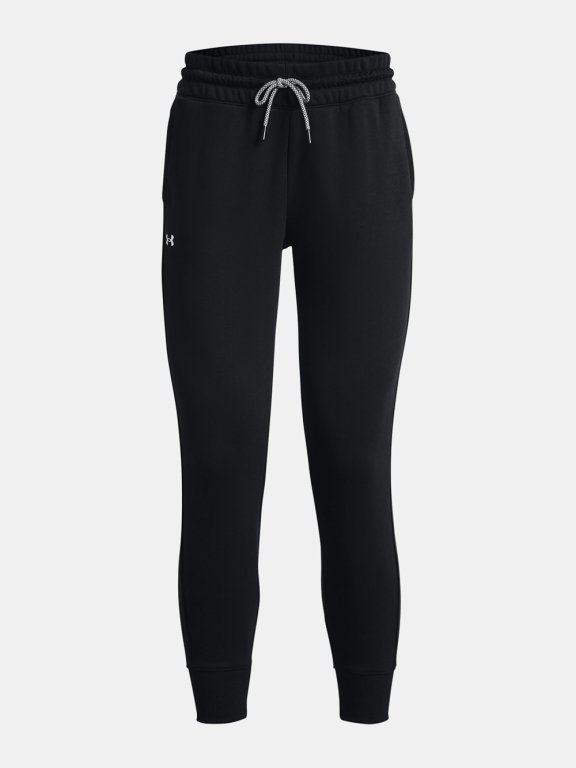 Kalhoty Under Armour Rival Fleece Mesh Pant Wmn Black