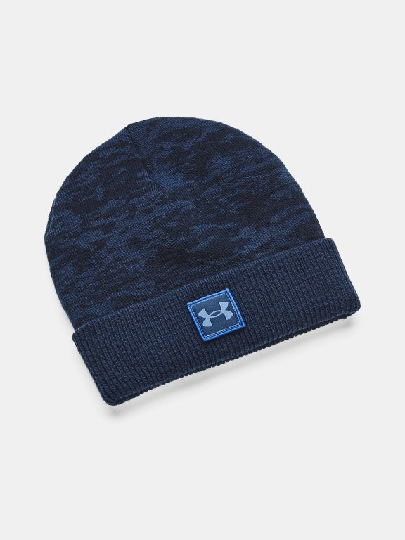 Čepice Under Armour Graphic Knit Beanie Jr Blue