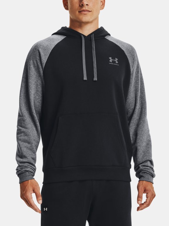 Mikina Under Armour Rival Flc Colorblock Hd Man Black