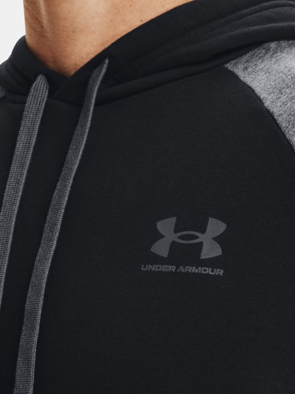 Mikina Under Armour Rival Flc Colorblock Hd Man Black