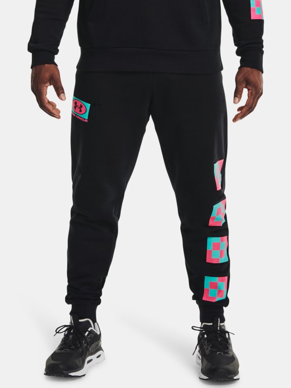 Under Armour Rival Fleece Geo Jogger Man black