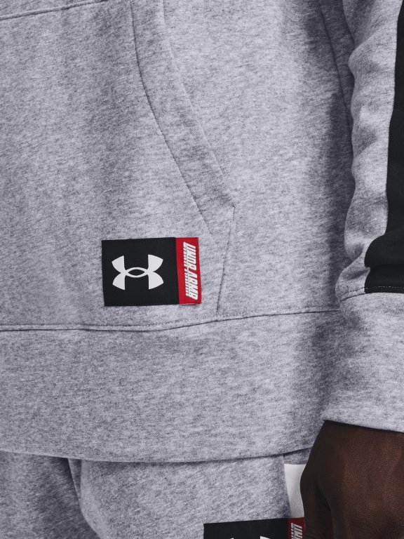 Mikina Under Armour Baseline Fleece P/O Hoody Man Gray