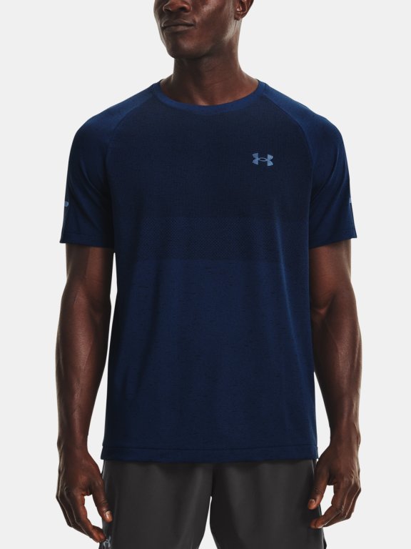 Футболка Under Armour Seamless Run SS Man Blue