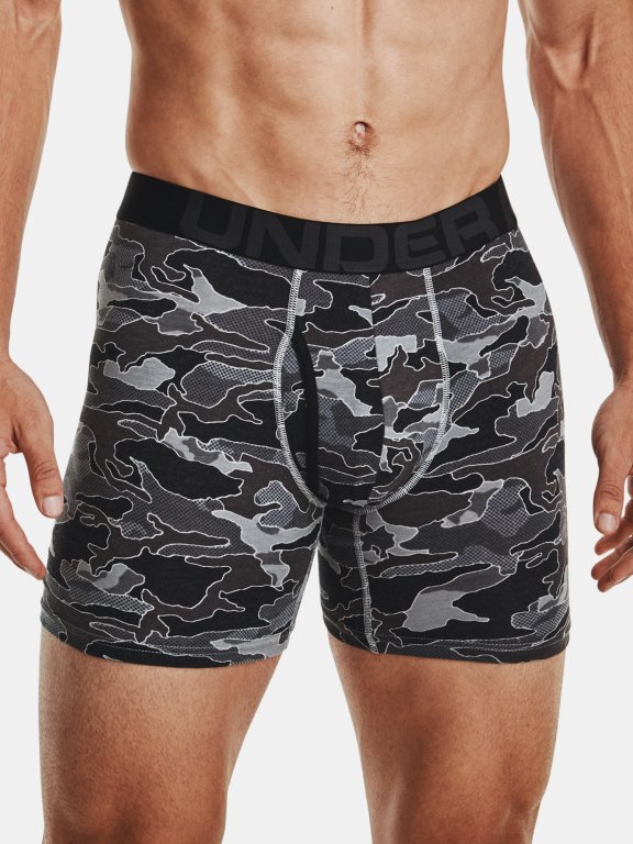 Boxerky Under Armour CC 6in Novelty (3ks) Man Gray
