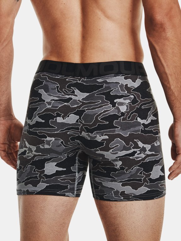 Boxerky Under Armour CC 6in Novelty (3ks) Man Gray