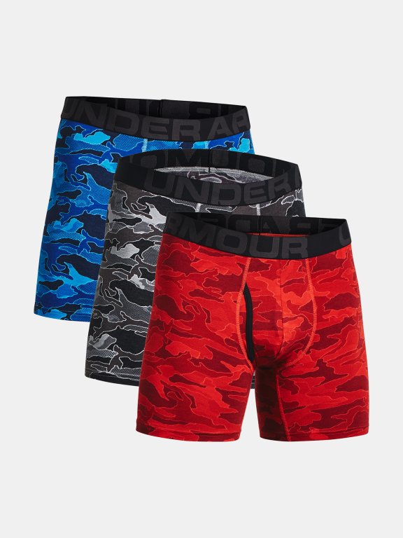 Boxerky Under Armour CC 6in Novelty (3ks) Man Gray