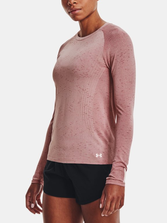 Triko Under Armour Seamless Run LS Wmn Pink