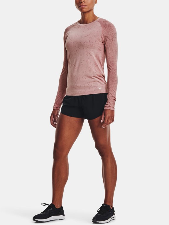 Triko Under Armour Seamless Run LS Wmn Pink