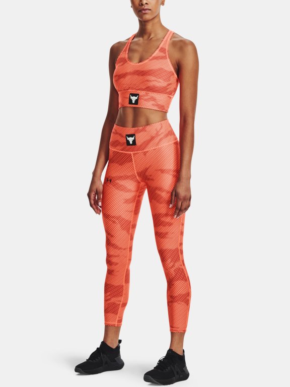 Legíny Under Armour Project Rock HG Ankle Legging Wmn Orange