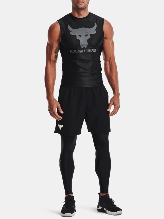 Legíny Under Armour Project Rock HG IsoChill Lgs Man Black