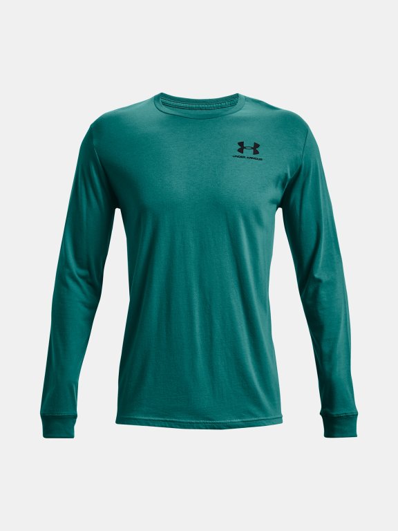 Triko Under Armour Sportstyle Left Chest Ls Man Blue