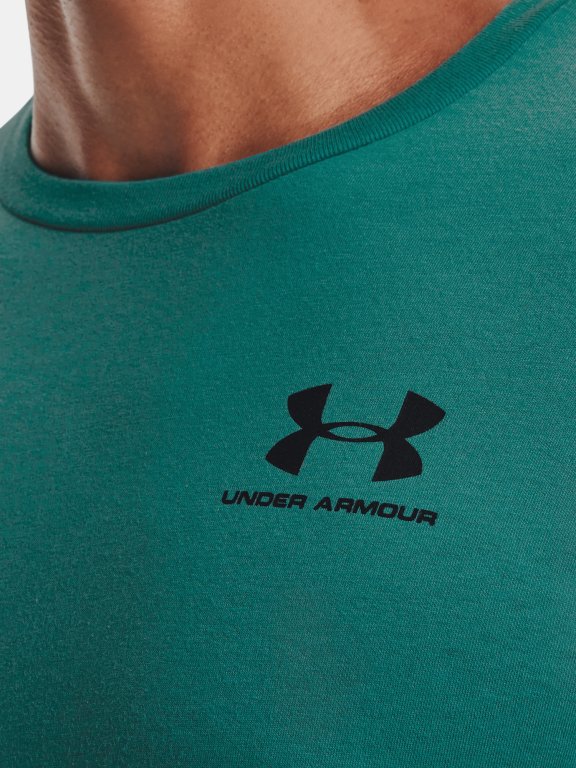 Triko Under Armour Sportstyle Left Chest Ls Man Blue