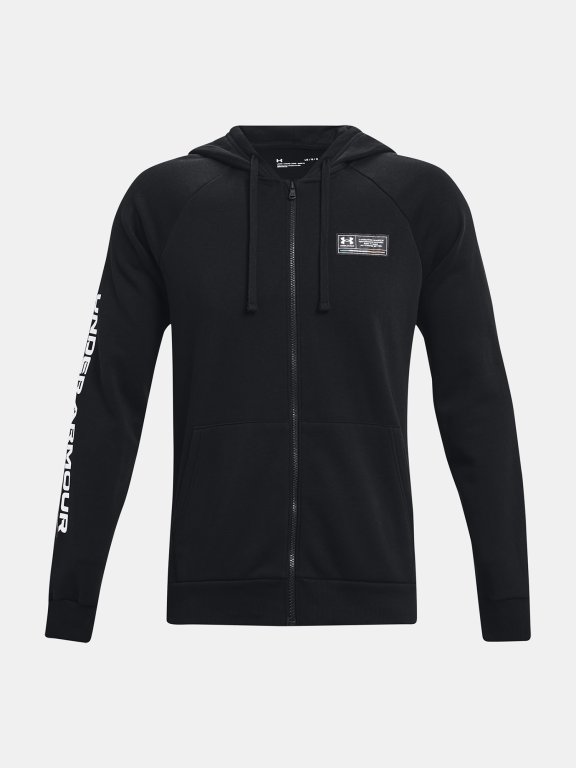 Mikina Under Armour Rival Fleece Chroma FZ HD Man Black