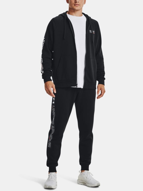 Mikina Under Armour Rival Fleece Chroma FZ HD Man Black