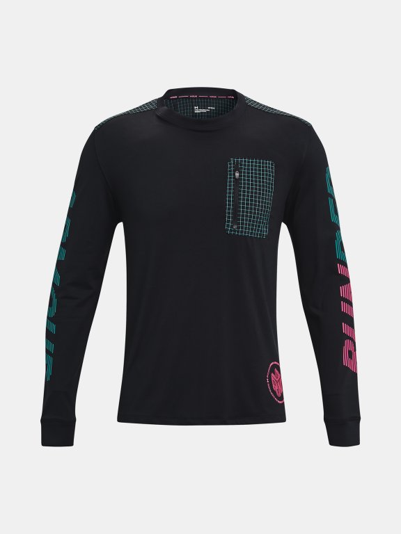 Triko Under Armour Run Anywhere LS Man Black