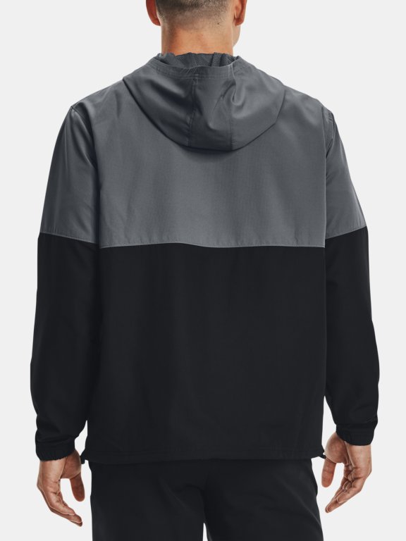 Bunda Under Armour Storm Woven Asym Zip Pullover Jacket Man gray green