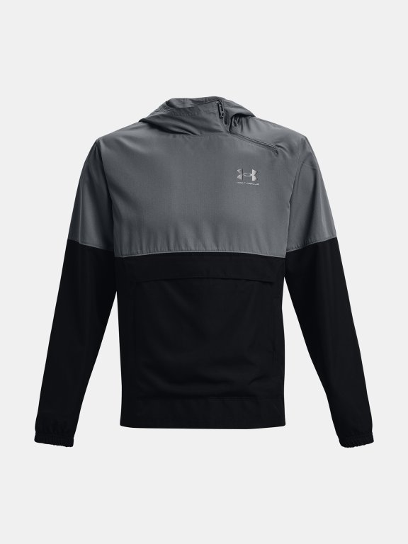 Bunda Under Armour Storm Woven Asym Zip Pullover Jacket Man gray green