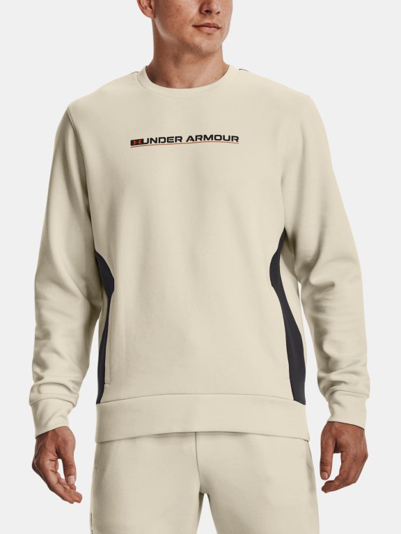Mikina Under Armour Summit Knit Crew Man Brown